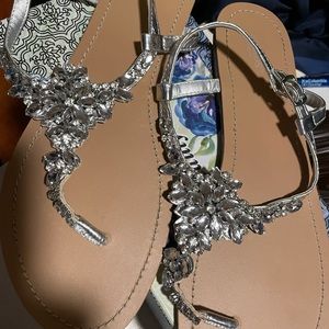 David’s Bridal Sparkling Flats.  These are brand new